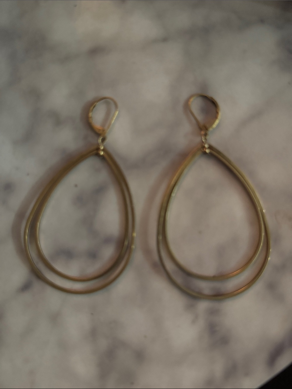 Gold plated loop earrings